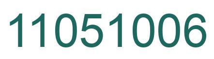 Number 11051006 green image
