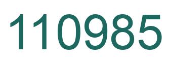Número 110985 imagen verde