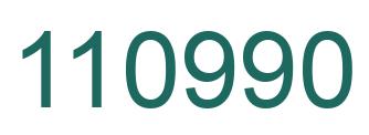 Number 110990 green image