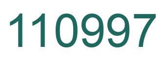 Number 110997 green image
