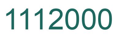 Number 1112000 green image