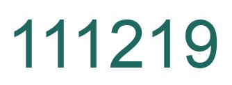 Number 111219 green image