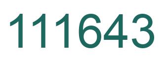 Number 111643 green image