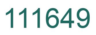 Number 111649 green image