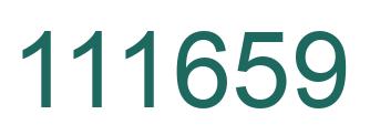Number 111659 green image