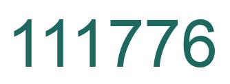 Number 111776 green image