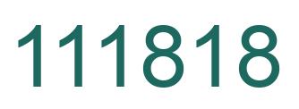 Number 111818 green image