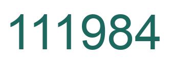 Number 111984 green image