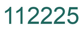 Number 112225 green image