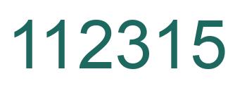 Number 112315 green image