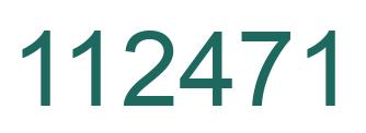 Number 112471 green image