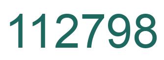Number 112798 green image