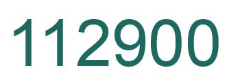 Number 112900 green image