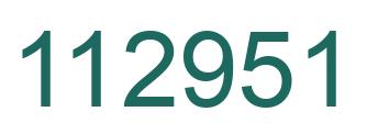 Número 112951 imagen verde