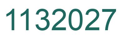 Number 1132027 green image