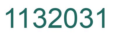 Number 1132031 green image