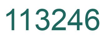 Number 113246 green image