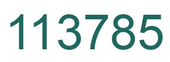 Número 113785 imagen verde