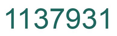 Number 1137931 green image