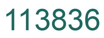 Number 113836 green image