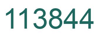 Number 113844 green image