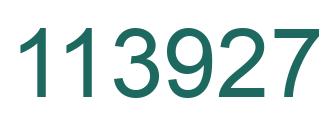Number 113927 green image