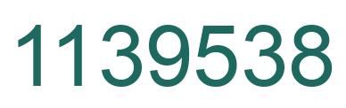 Number 1139538 green image