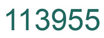 Number 113955 green image