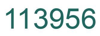 Number 113956 green image