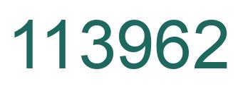 Number 113962 green image