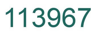 Number 113967 green image