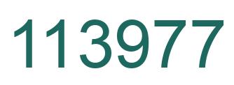 Number 113977 green image