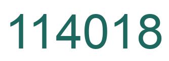 Number 114018 green image