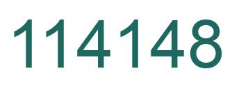 Number 114148 green image