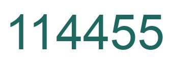 Number 114455 green image