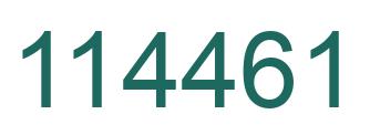 Number 114461 green image