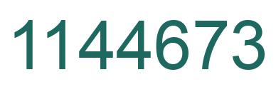 Number 1144673 green image
