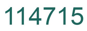 Number 114715 green image