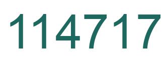 Number 114717 green image