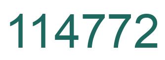 Number 114772 green image