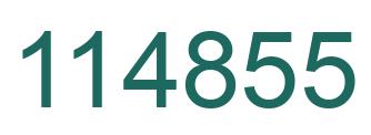 Number 114855 green image
