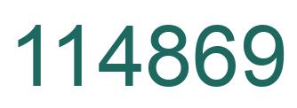 Number 114869 green image