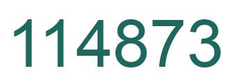Number 114873 green image