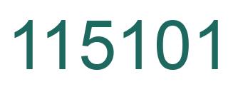 Number 115101 green image