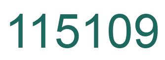 Number 115109 green image