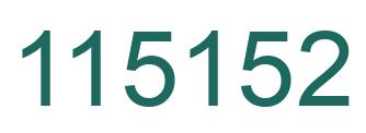 Number 115152 green image