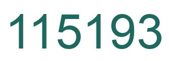Number 115193 green image