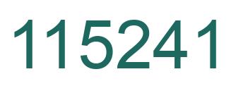 Number 115241 green image
