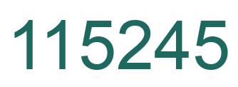 Number 115245 green image