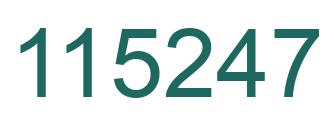 Number 115247 green image